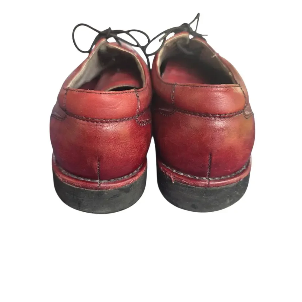 Rockport Men’s Oxford Dress Shoes Vibram Soles Burgundy Leather Size 10